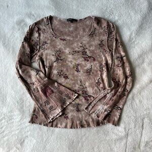 Vintage Floral Long Sleeve Top